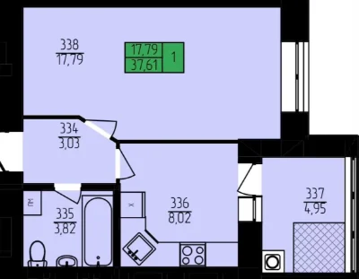 1-room apartment in "European Quarter" - great view and 4th floor ID:4