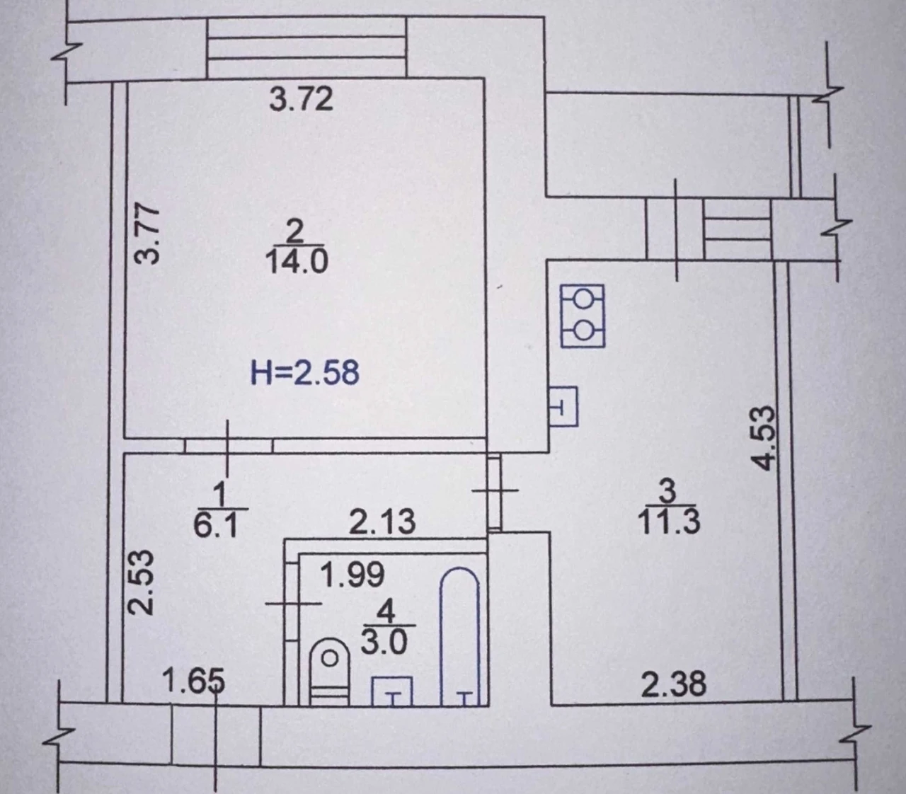 Apartment for sale, Kharkiv, Oleksiyevka