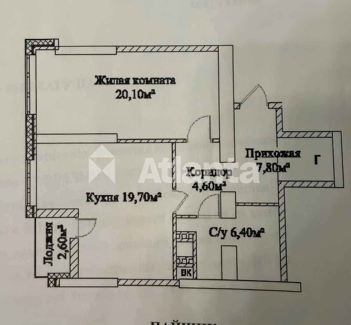 1-bedroom apartment in a new residential complex "Golfstream" from construction company "Budova"