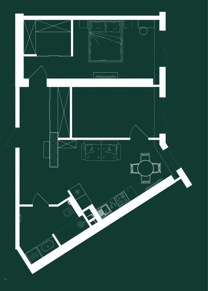 2-bedroom apartment KADORR City with renovation and furniture installment