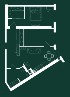 2-bedroom apartment KADORR City with renovation and furniture installment