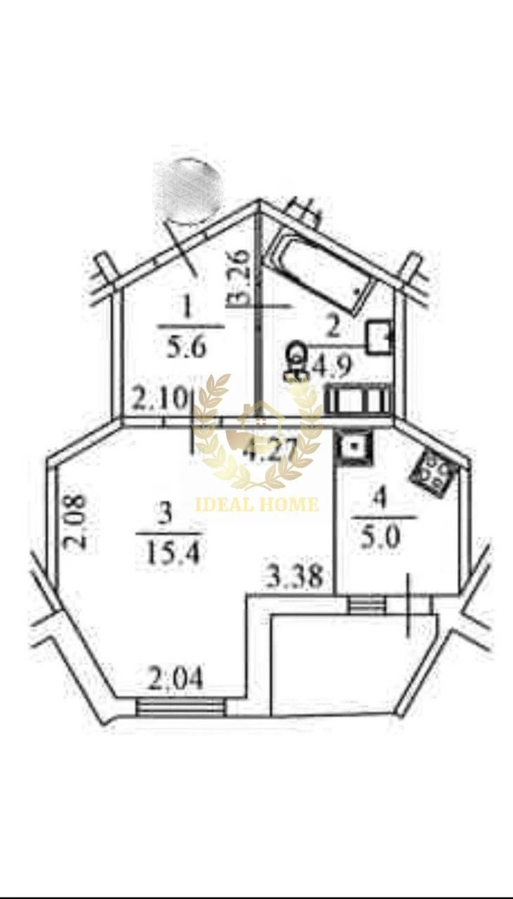 1 Room Apartment for Sale from Developer, Troeshchyna, Kyiv