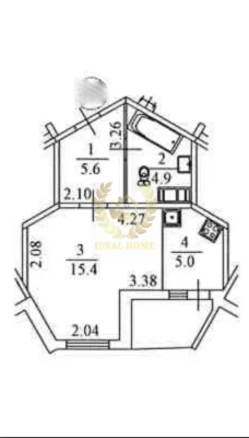 1 Room Apartment for Sale from Developer, Troeshchyna, Kyiv