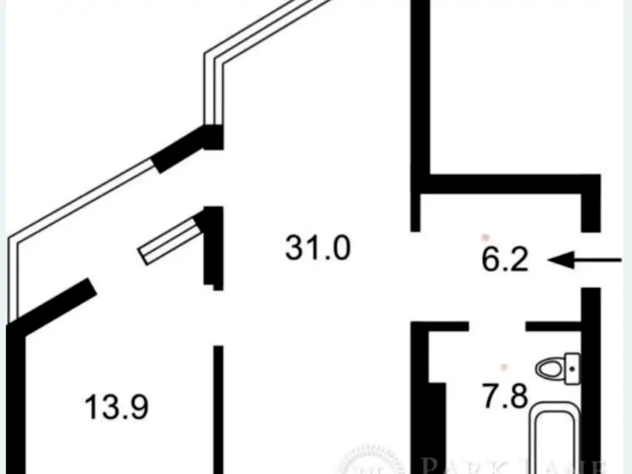 Apartment for sale, 2 rooms, 62 m² 3/22 floor