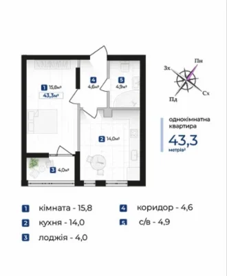 2кім готова до ремонту 960$ за м2 поряд ЦЕНТР