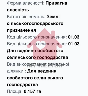Продаж земельної ділянки район Горяни