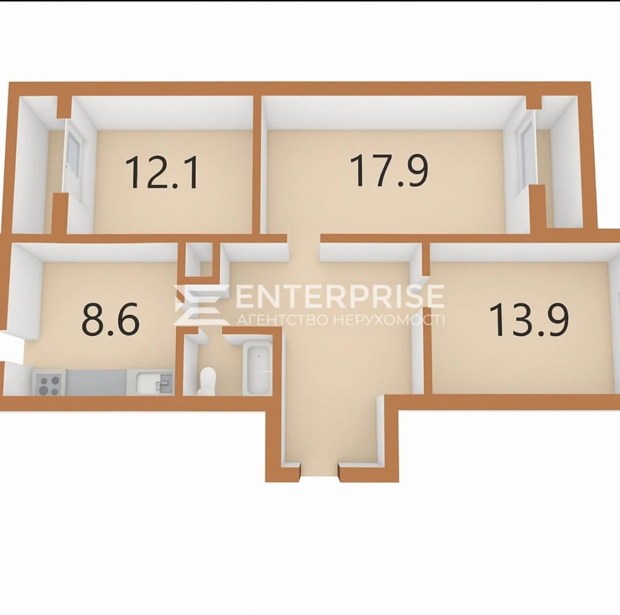 Sale. 3-room apartment, Vatslava Havel Street, Solomyansky district