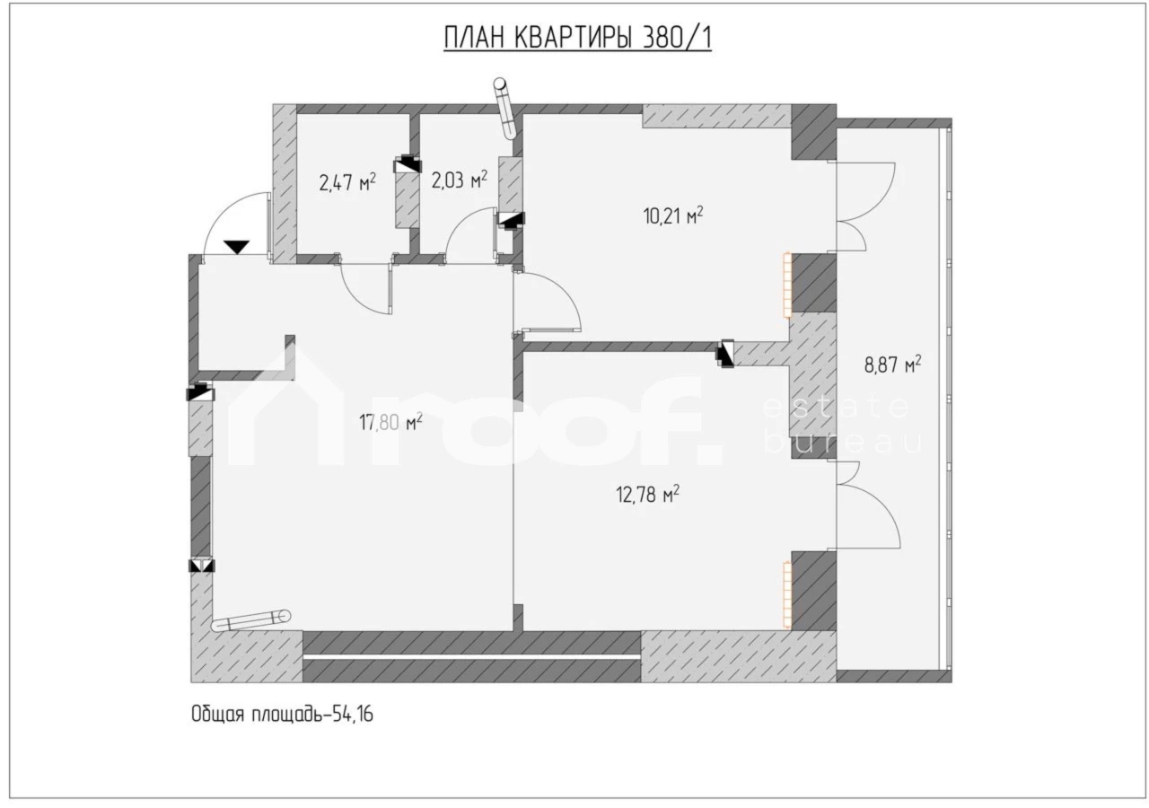 Продаж 1-кімнатної квартири 54 м² ЖК Зелений Мис вул. Мудрак
