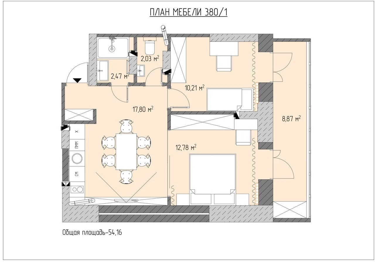 Продаж 1-кімнатної квартири 54 м² ЖК Зелений Мис вул. Мудрак