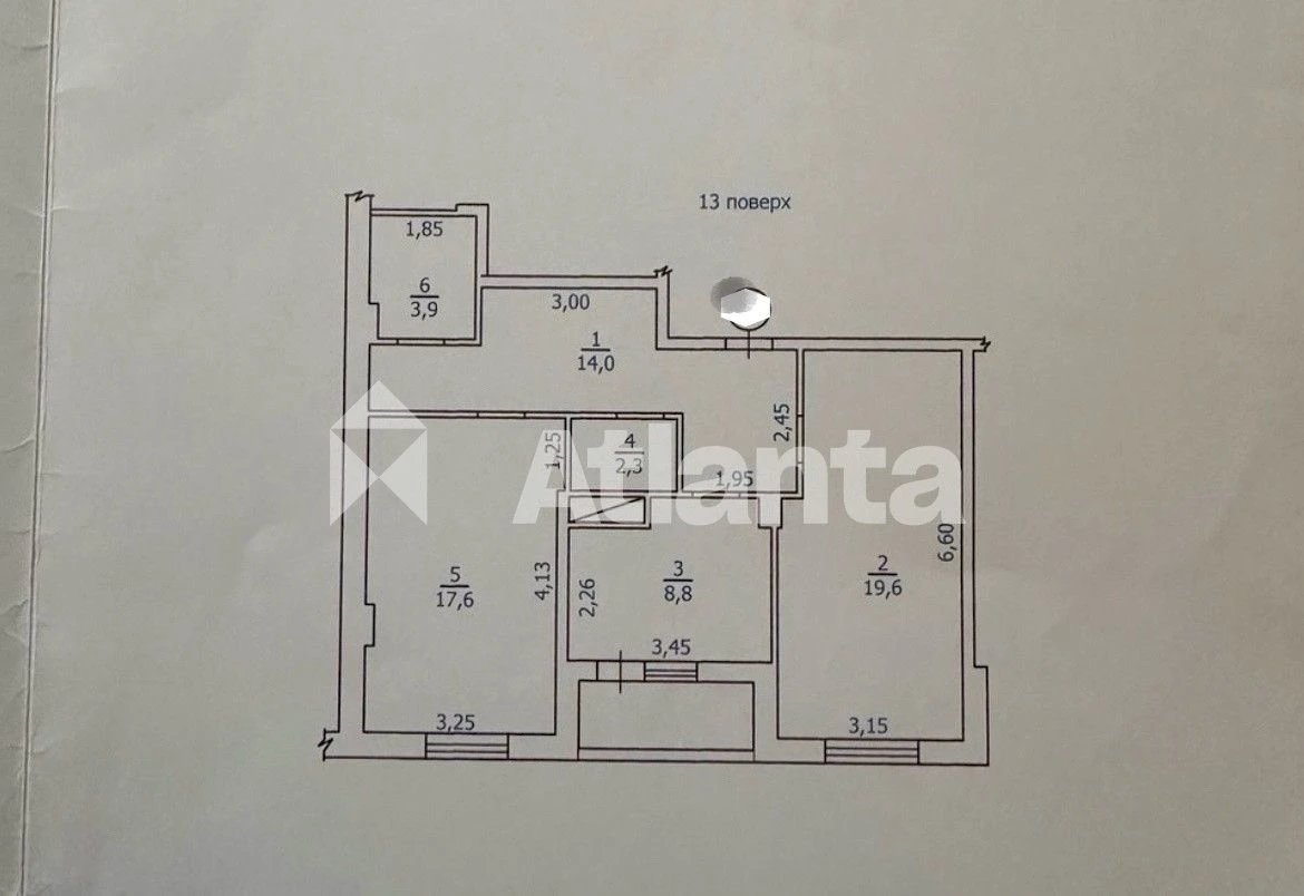 2 room apartment in new brick residential complex Balkovsky, designer