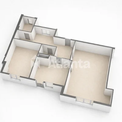 2 room apartment in new brick residential complex Balkovsky, designer