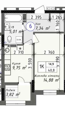 Brick house in Tairovo, 1-room apartment, installment plan 10%