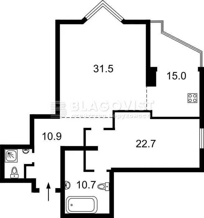 Продажа 2-х комнатной квартиры с ремонтом, центр метро Печерская, улица Коновальца, 32 Г