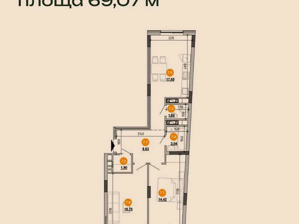 Apartment. Lviv, Novozneska St.