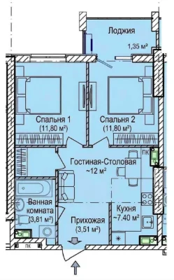 One-bedroom apartment in a new building near Arcadia, Baltimors Street, Odessa