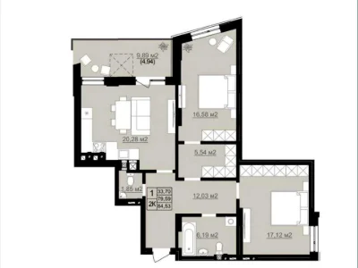 Apartment. Roman Daskevych Street, Lviv