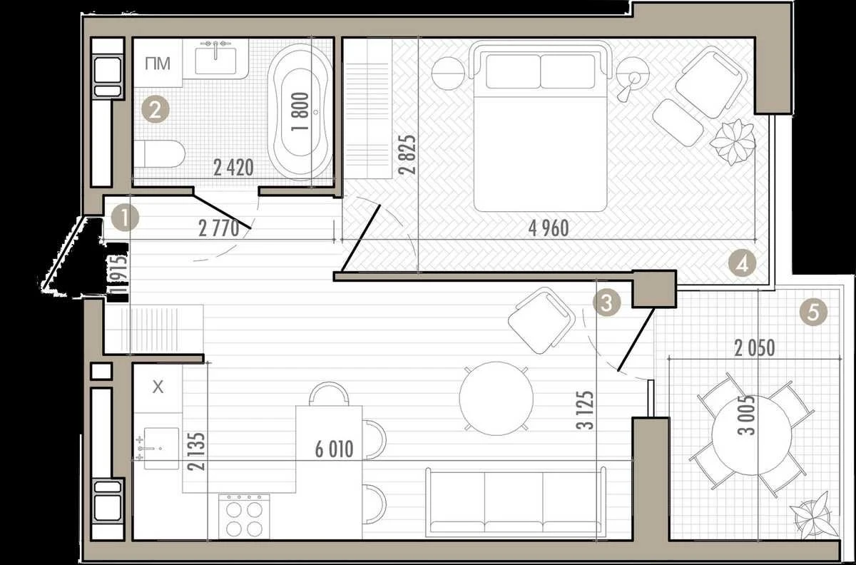 Sale of a 1-bedroom apartment in the "Fruktova Aleya" residential complex - NO COMMISSION