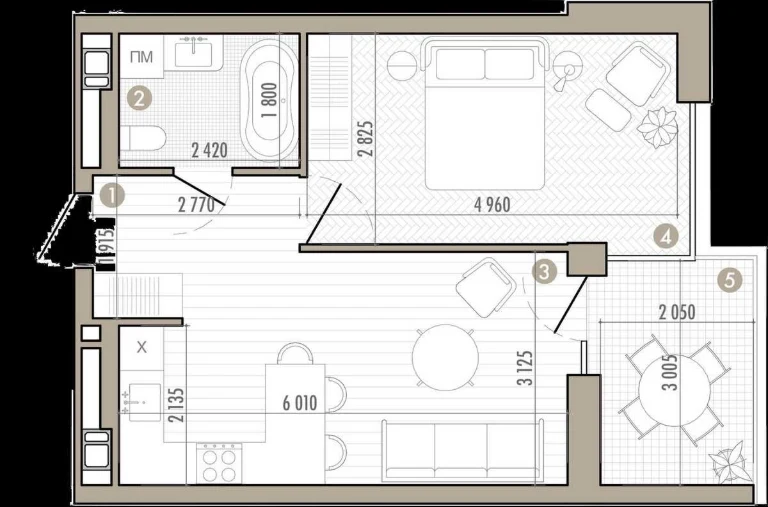Sale of a 1-bedroom apartment in the "Fruktova Aleya" residential complex - NO COMMISSION