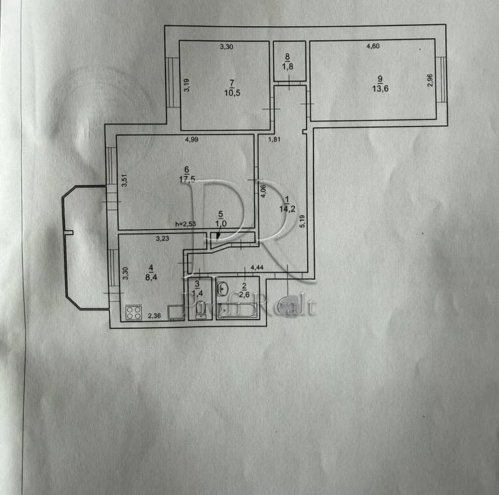 Продаж 3-кімнатній квартири, 76 м², вул. Ново-Дарницька, 6. Без комісії