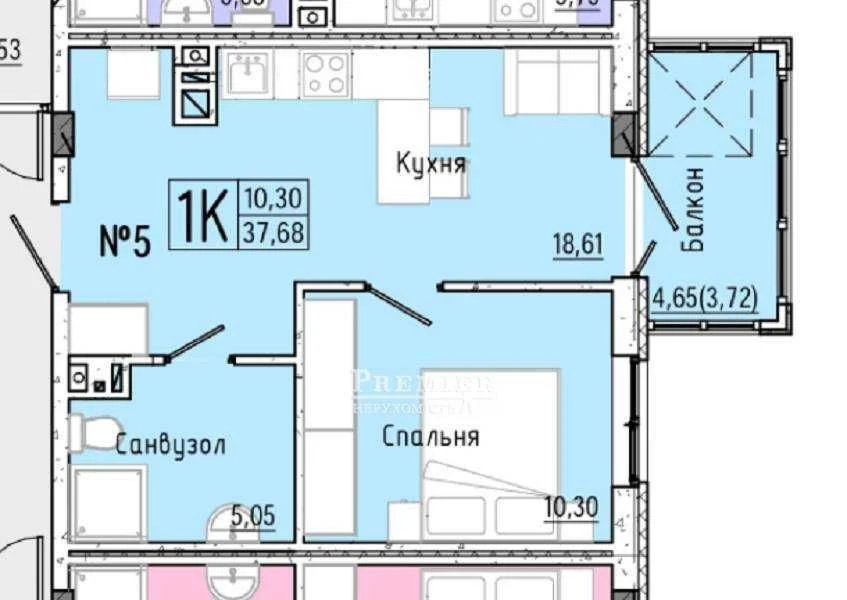 Продается однокомнатная квартира в новом ЖК