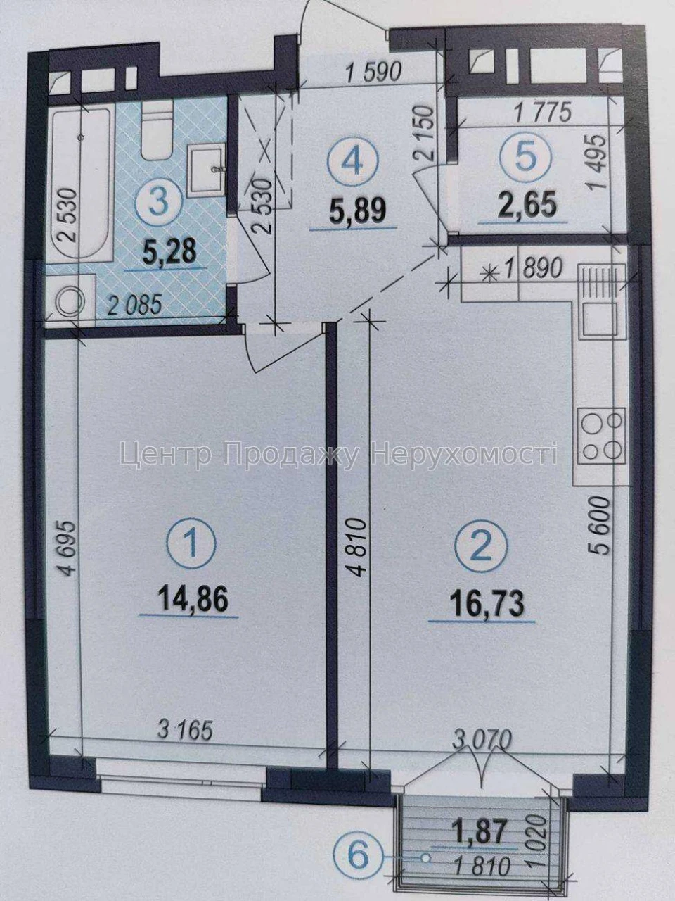 Продаж 1-кімн. квартири 46 м² на 16/26 пов. в ЖК H2O, Київ!