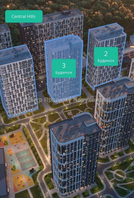 Apartment for Sale in Central Hills Residential Complex, Kyiv