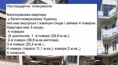 Sale of multi-level apartment on Karmanskogo bud 6. Apt. 3.