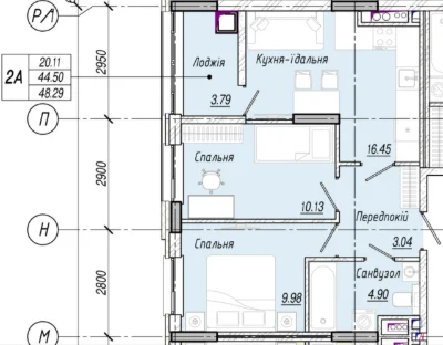 2 комнатная 48 кв.м Газ, котел ПВ -10% Рассрочка на 48 месяц