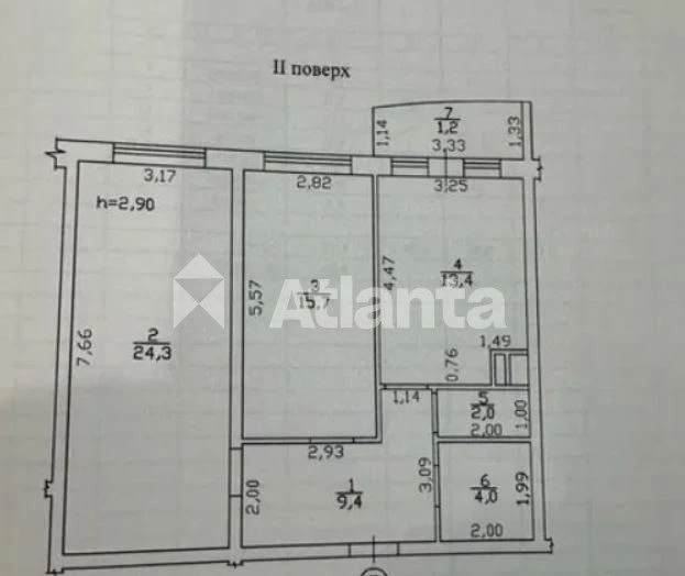 В продаже 2-комн квартира общей площадью 70 м² в  ЖК «Четыре