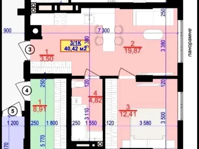 Продаж квартири 1-кімн. 39,3 м² 10/10 этаж