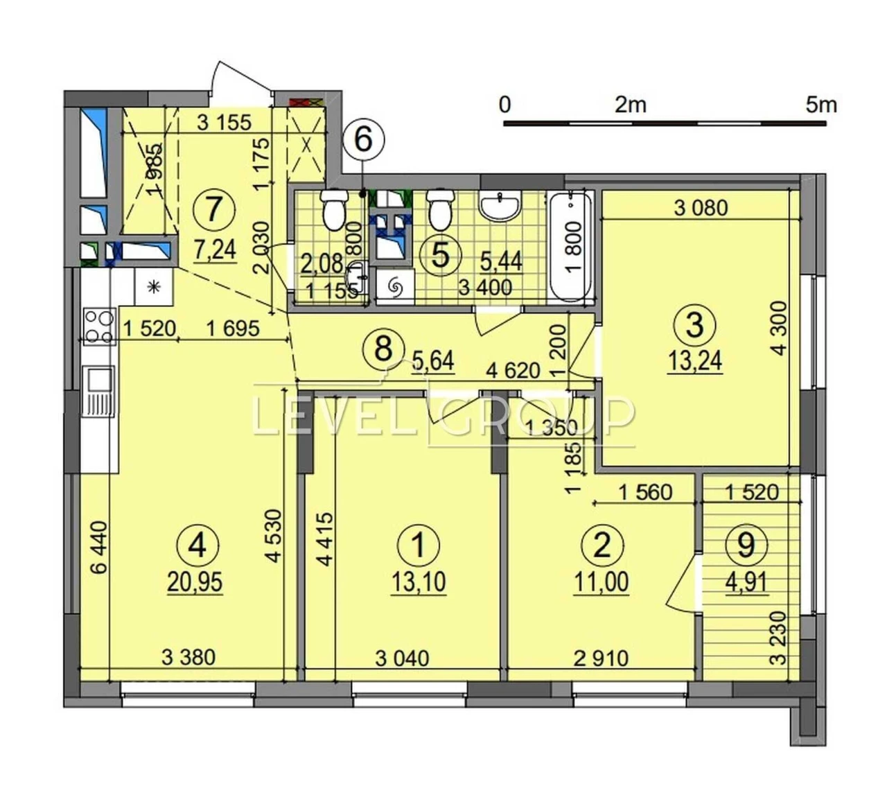 Продаж 3-кімнатної квартири в ЖК Варшавський 4,  будинок 12.