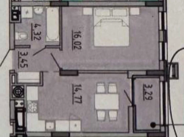 Sale of a 1-room apartment on B. Hryhorko Street (Industrial