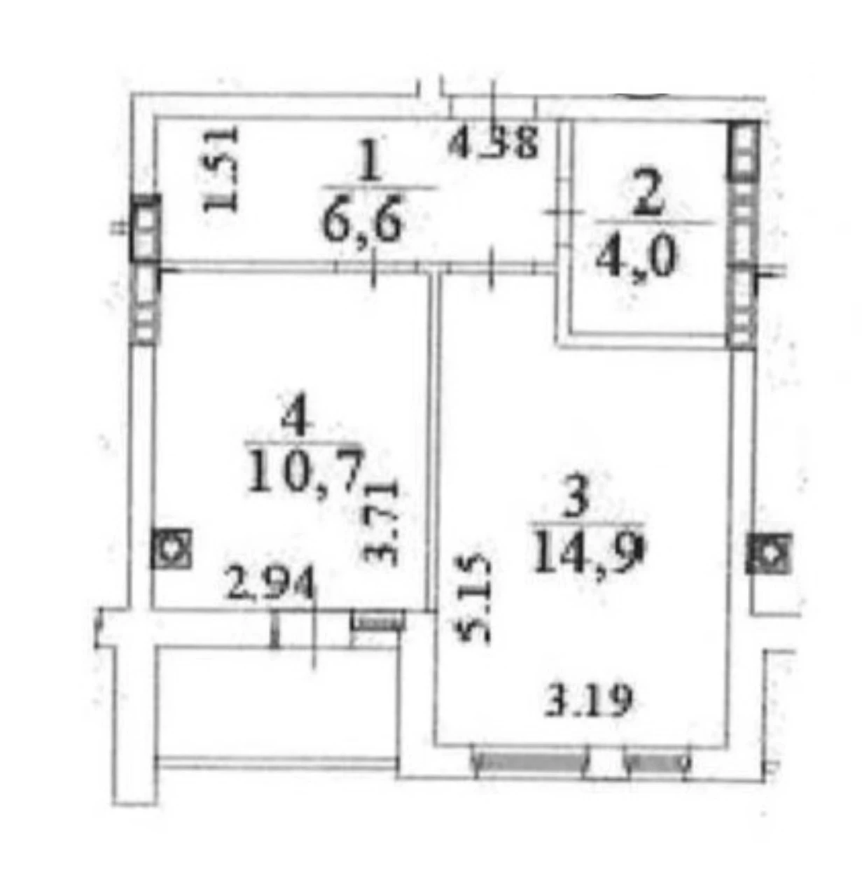 1-room apartment for sale, individual gas heating, new