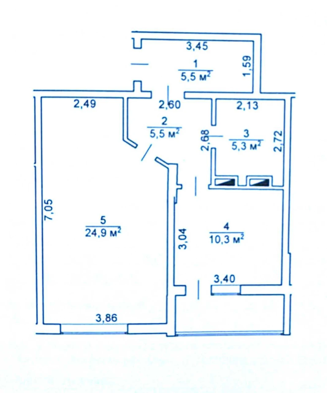 One-bedroom apartment in a completed new building at 110 Грушевського Street