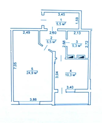 One-bedroom apartment in a completed new building at 110 Грушевського Street