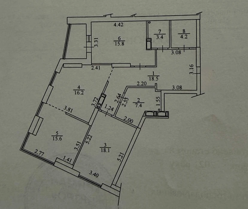 Sale of a 3 (2) room apartment in the residential complex Rusanivska Gavan, 103.2