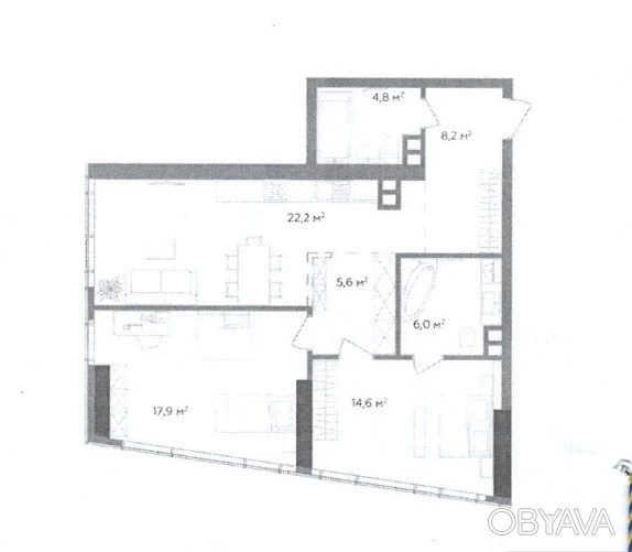 NO COMMISSION! 2-bedroom apartment 79 m² in Pecersky (Jk Fjord)