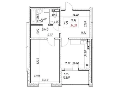 Apartment for Sale: 54.3 sq m, renovated, Desnyansky Residence