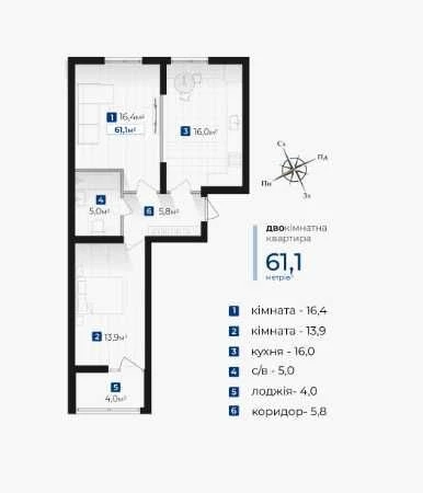 Продам 2 кімнатну квартиру