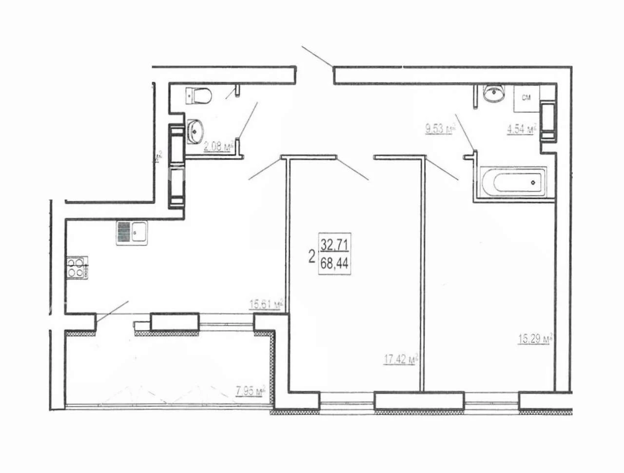 Apartment for Sale, Kholodna Hora, 68 m²