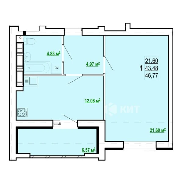 Продаж квартири, Харків, Холодна Гора, 47 м²