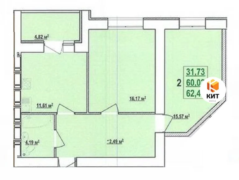 Apartment for sale, Kharkiv, Sport.Gagar.Povst., 63 m²
