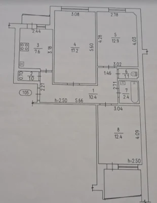 3 room apartment in the Chekhov district