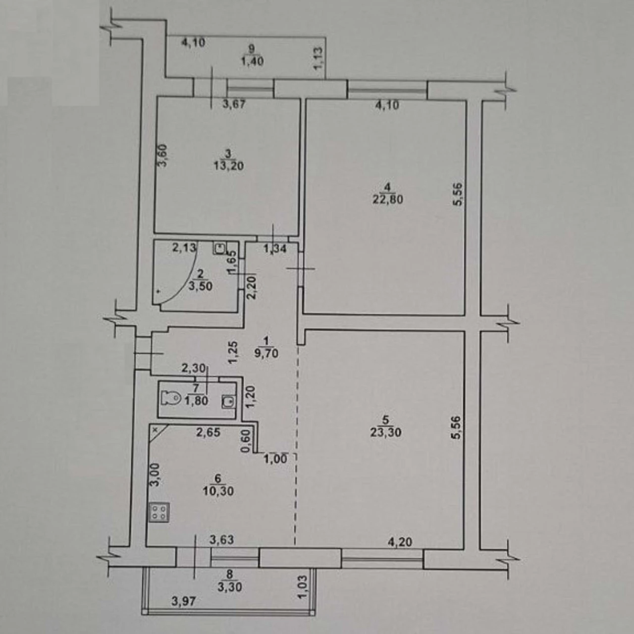 3-bedroom apartment on Ivan Franko Street