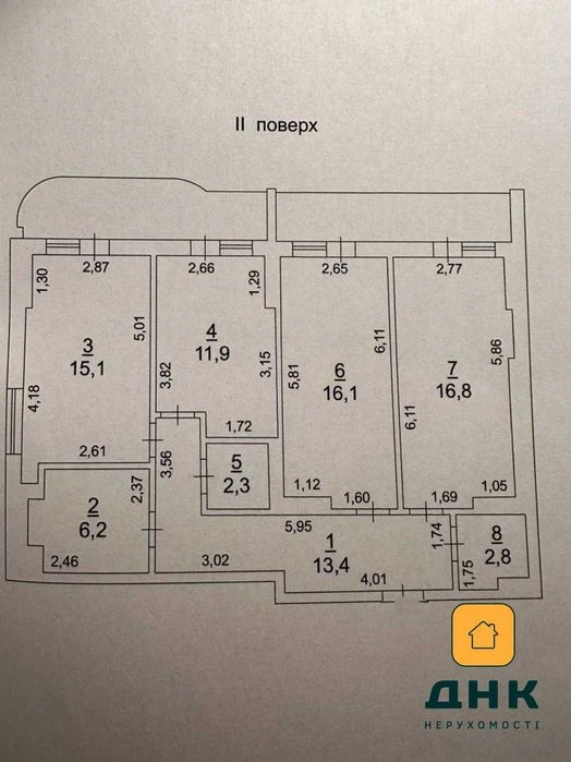 ‼️3-комнатная квартира без ремонта 98 м‼️ЖК Милос • 2 балкон