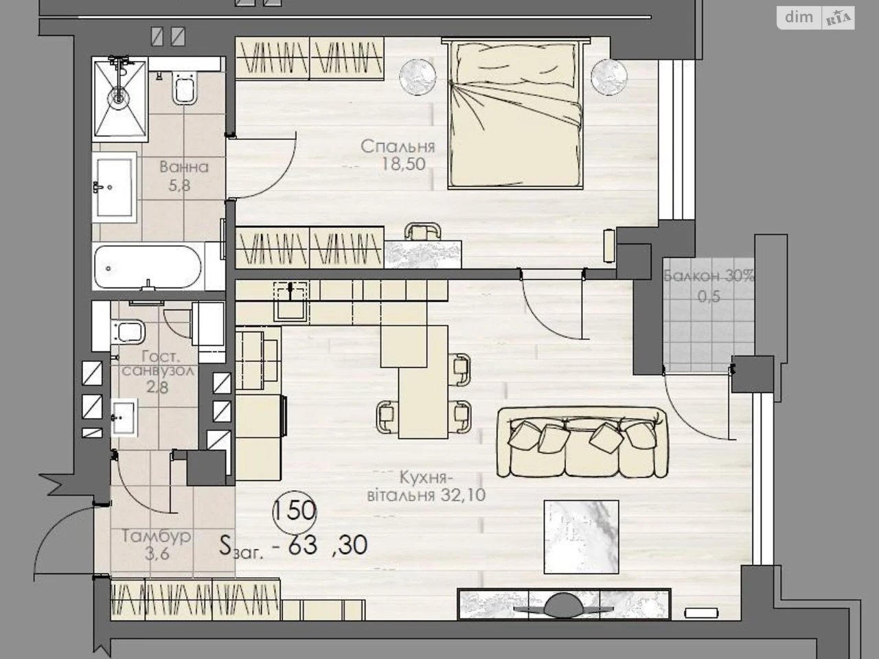 Long-Term Rental Apartment, Cherepano Gora