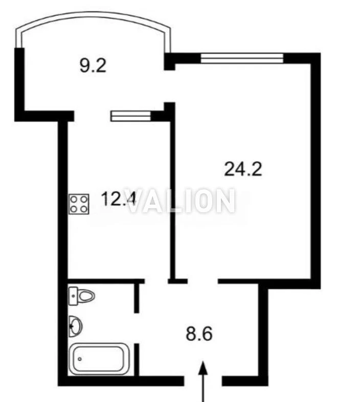 Sale of a 1-bedroom apartment on Volodymyr Yasюк Prospect, 6