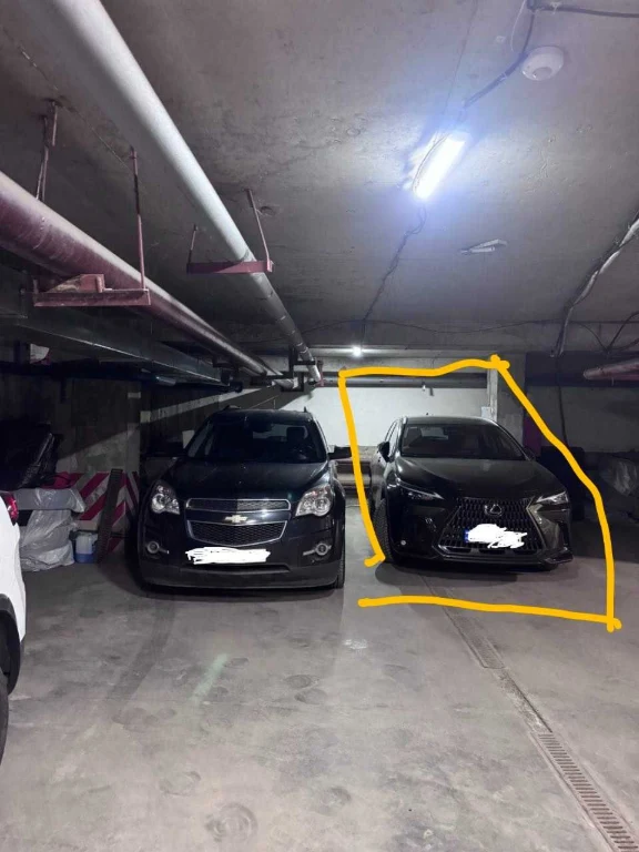 Parking space in a closed underground garage