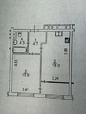 Продажа 1-комнальной квартиры 47,4 м² в ЖК "Варшавский Плюс"