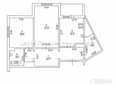 2-room apartment, 68.7 sq.m.